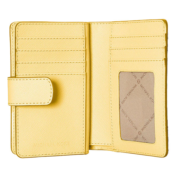 Michael Kors Medium Wallet Jet Set Travel Zip Coin Wallet Daisy Yellow # 35F7GTVF2L