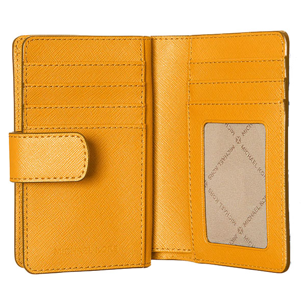 Michael Kors Medium Wallet Jet Set Travel Zip Coin Wallet Golden Rod # 35F7GTVF2L