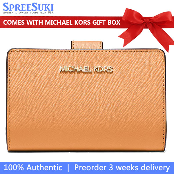 Michael Kors Medium Wallet Jet Set Travel Zip Coin Wallet Cider # 35F7GTVF2L