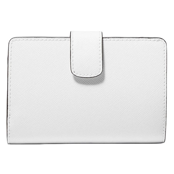 Michael Kors Medium Wallet Jet Set Travel Zip Coin Wallet Optic White # 35F7GTVF2L