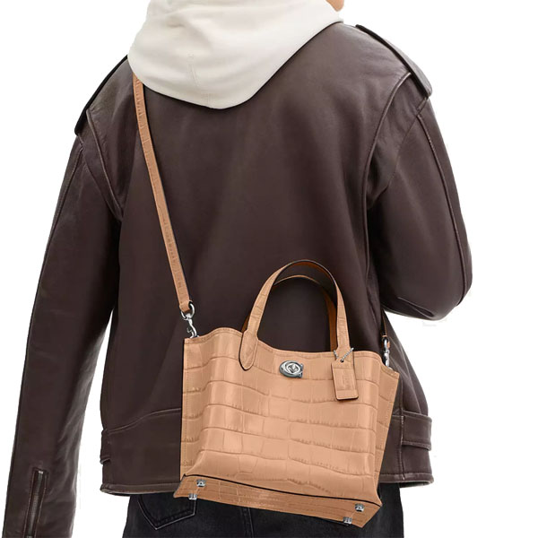 Coach Willow Tote Bag 24 Silver Buff Multi # C8632