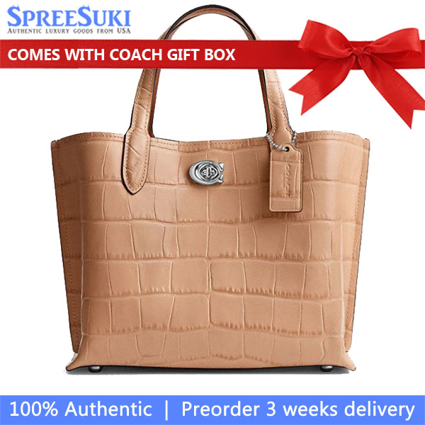 Coach Willow Tote Bag 24 Silver Buff Multi # C8632