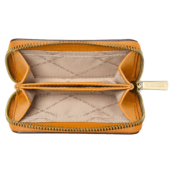 Michael Kors Jet Set Travenuel Medium Color-Block Wallet Pop Orange Multi # 35S4GTVD8L