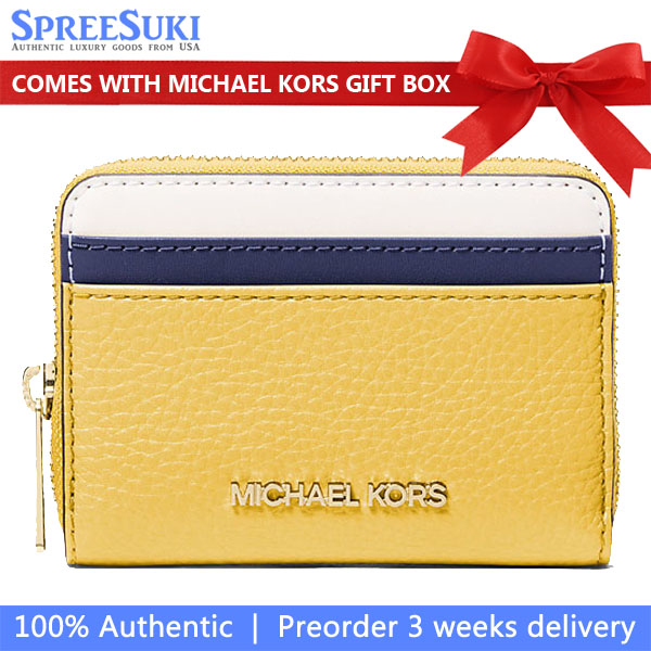 Michael Kors Jet Set Travenuel Medium Color-Block Wallet Dsy Ylw Mlty # 35S4GTVD8L