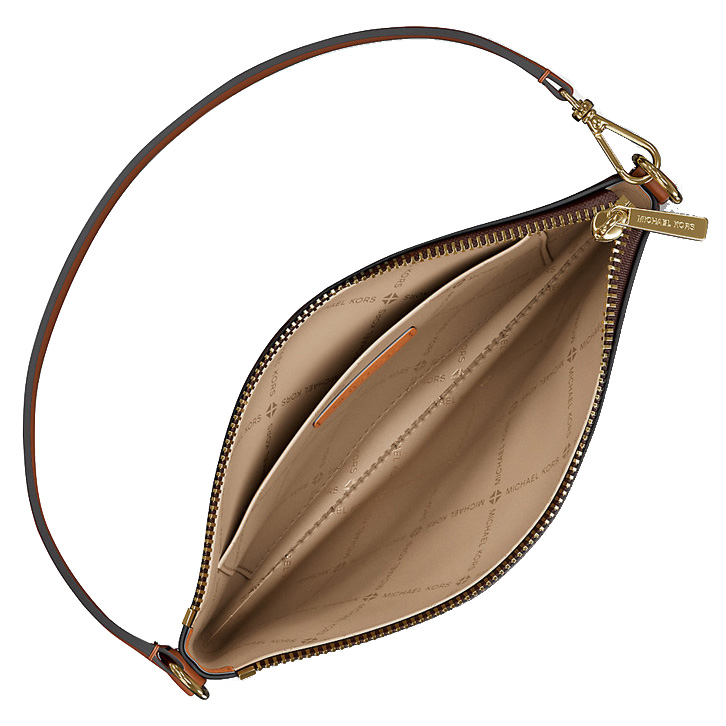 Michael Kors Jet Set Small Signature Logo Convertible Wristlet Brown # 35T4GTVW5V