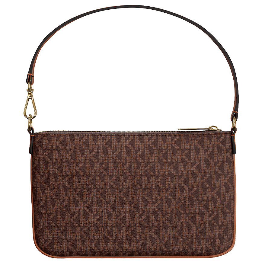 Michael Kors Jet Set Small Signature Logo Convertible Wristlet Brown # 35T4GTVW5V