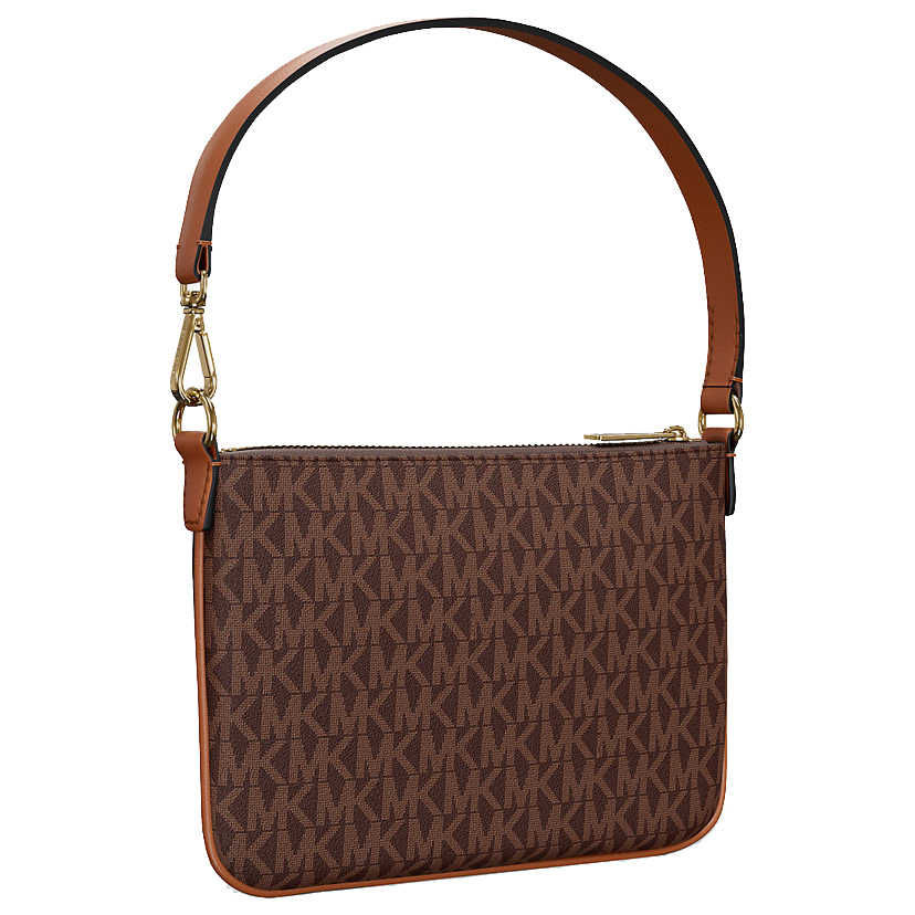 Michael Kors Jet Set Small Signature Logo Convertible Wristlet Brown # 35T4GTVW5V