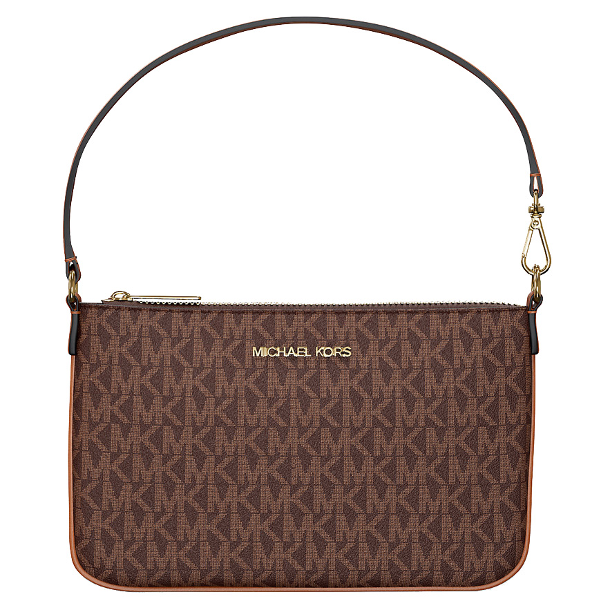 Michael Kors Jet Set Small Signature Logo Convertible Wristlet Brown # 35T4GTVW5V
