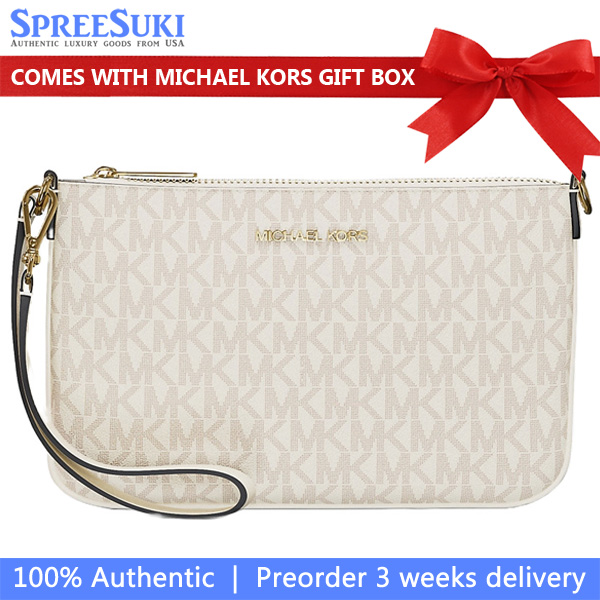 Michael Kors Jet Set Small Signature Logo Convertible Wristlet Lt Crm Multi # 35T4GTVW5V