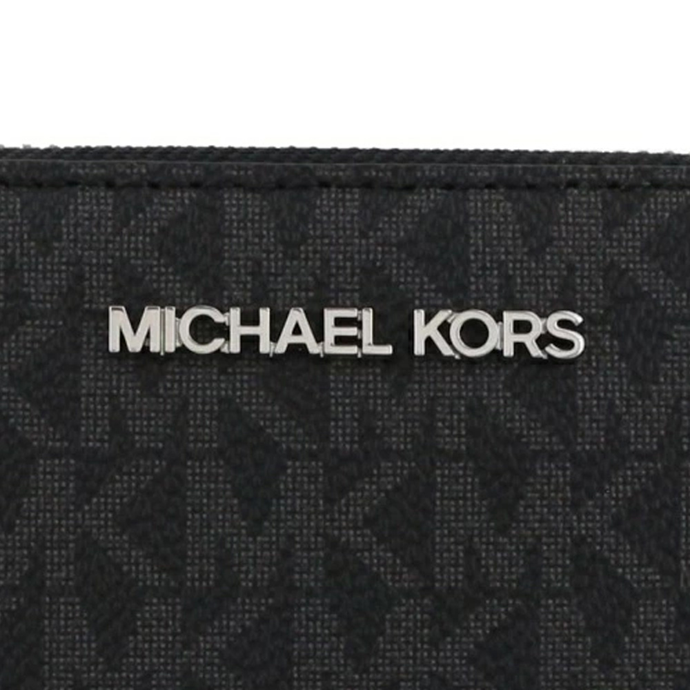 Michael Kors Jet Set Travenuel Large Signature Logo Continental Wallet Black # 35H8STVT3B