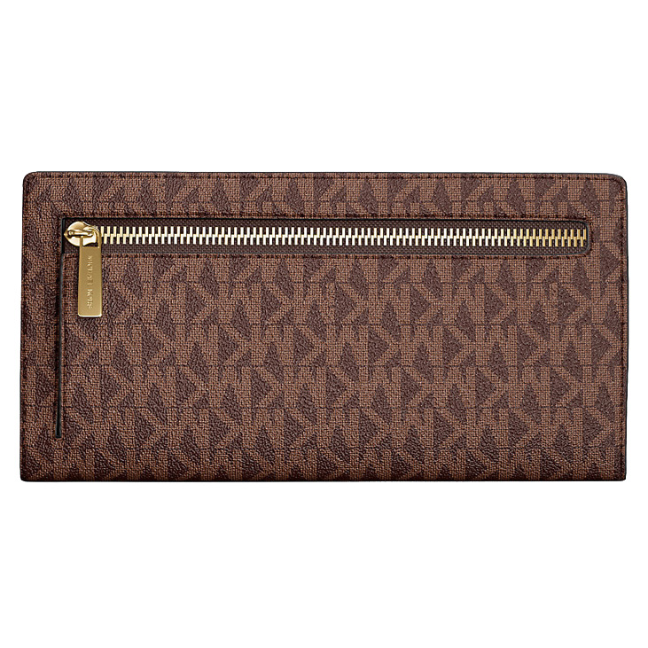 Michael Kors Carson Large Signature Logo Wallet Brown # 35S5G2ZE3B