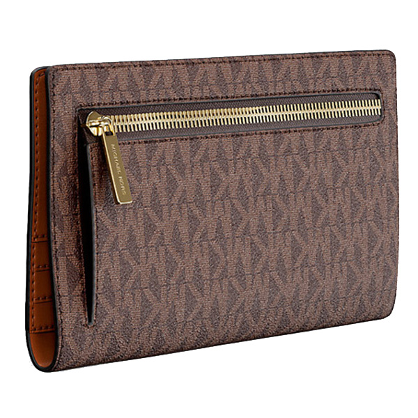 Michael Kors Carson Large Signature Logo Wallet Brown # 35S5G2ZE3B