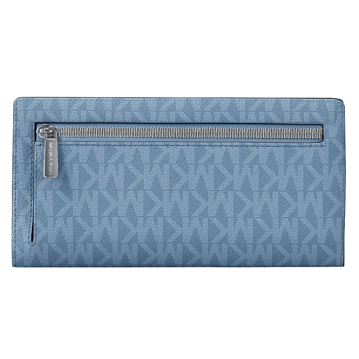 Michael Kors Carson Large Signature Logo Wallet Light Sky # 35S5S2ZE3V