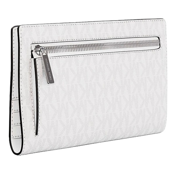Michael Kors Carson Large Signature Logo Wallet Optic White # 35S5S2ZE3V