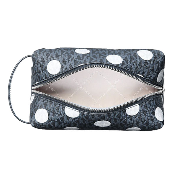 Michael Kors Jet Set Polka Dot Signature Logo Travenuel Kit Navy # 35S5STFN2N