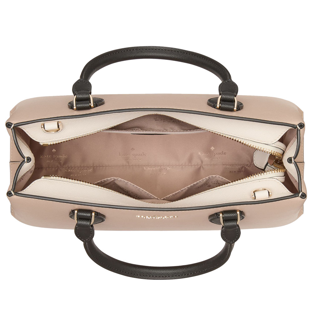 Kate Spade Rae Medium Satchel Warm Beige Multi # KK992