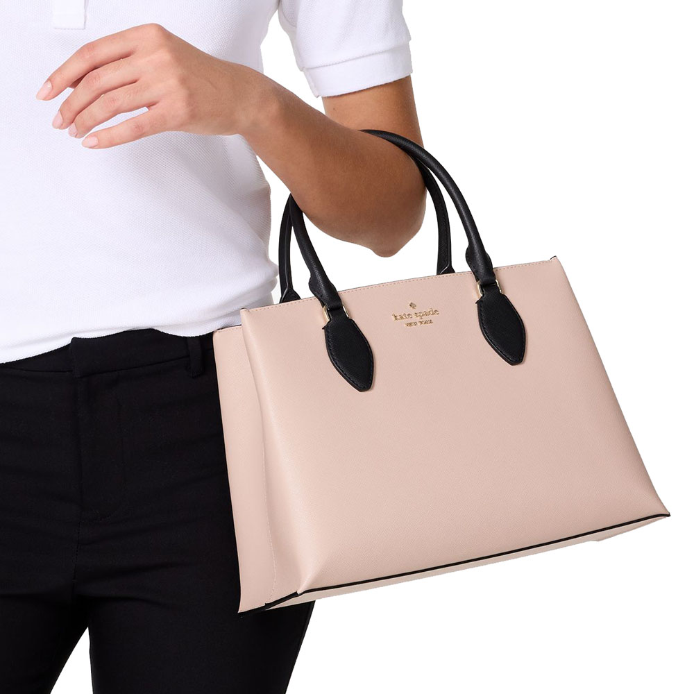 Kate Spade Rae Medium Satchel Warm Beige Multi # KK992