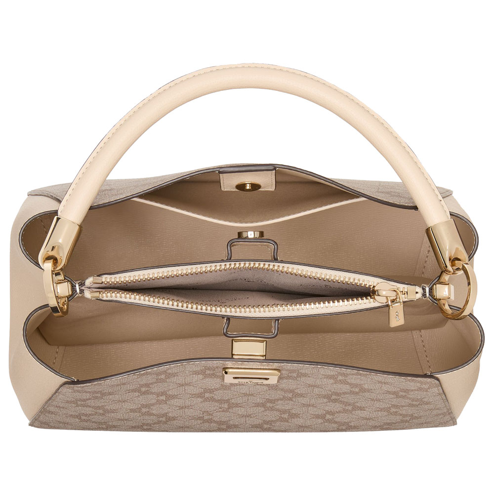 Kate Spade Spade Flower Pvc Medium Top Handle Satchel Dark Beige Multi # KK998