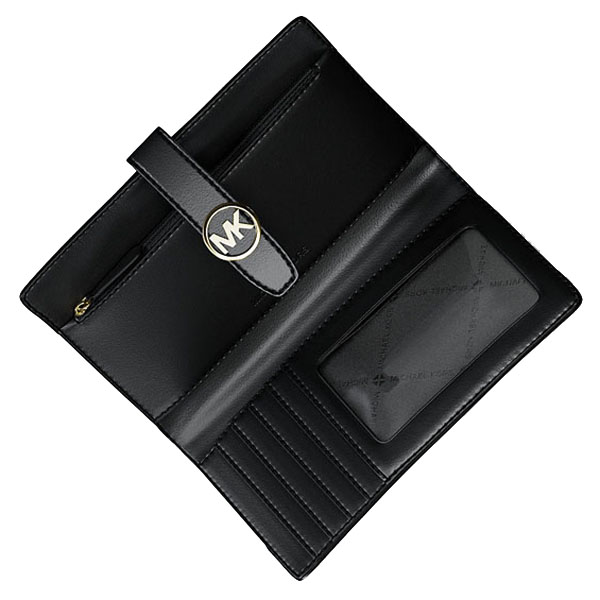 Michael Kors Greenwich Medium Saffiano Leather Wallet Black # 35T5GGRF8L