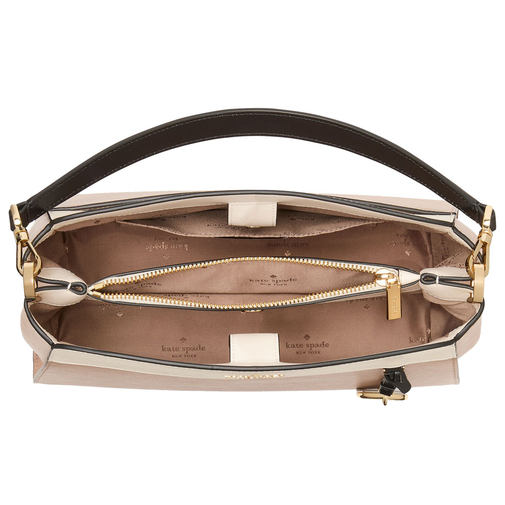 Kate Spade Madison Medium Top Handle Satchel Toasted Hazelnut Multi # KK286