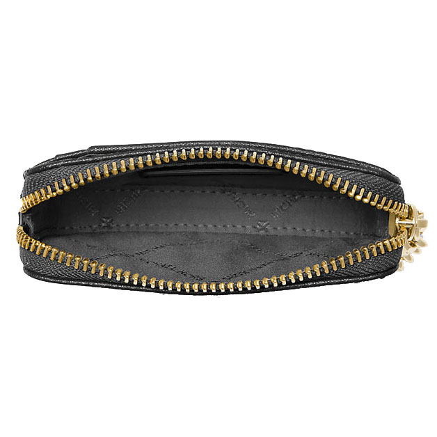 Michael Kors Medium Saffiano Leather Chain Card Case Black # 35R3GTVD6L