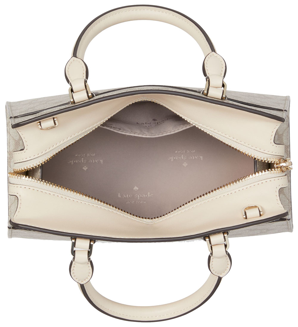 Kate Spade Signature Spade Flower Small Satchel Dark Beige Multi # KI792