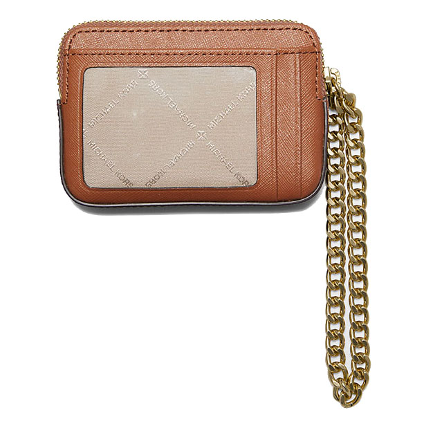 Michael Kors Medium Saffiano Leather Chain Card Case Luggage # 35R3GTVD6L