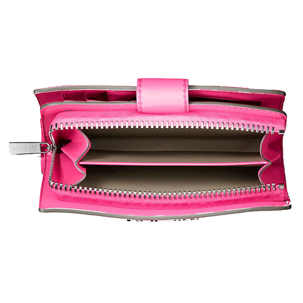 Michael Kors Jet Set Medium Floral Print Bi-Fold Wallet Dragonfruit # 35S5STVF6Y