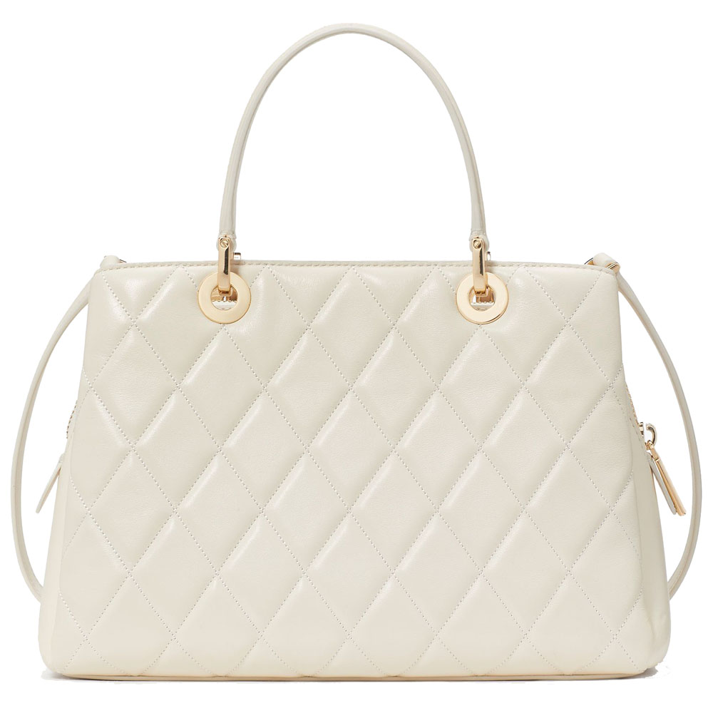 Kate Spade Crossbody Bag Sling Carey Smooth Quilted Sullivan Satchel Meringue # KH227