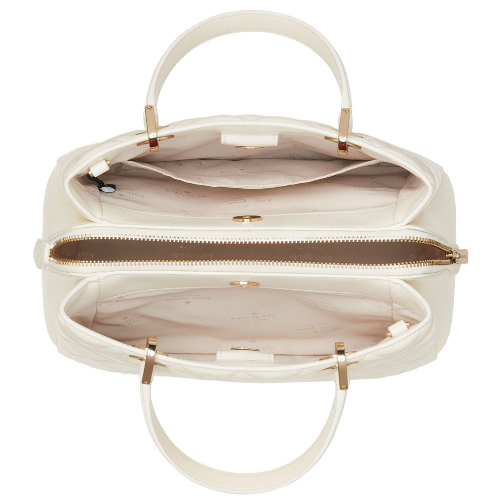 Kate Spade Crossbody Bag Sling Carey Smooth Quilted Sullivan Satchel Meringue # KH227