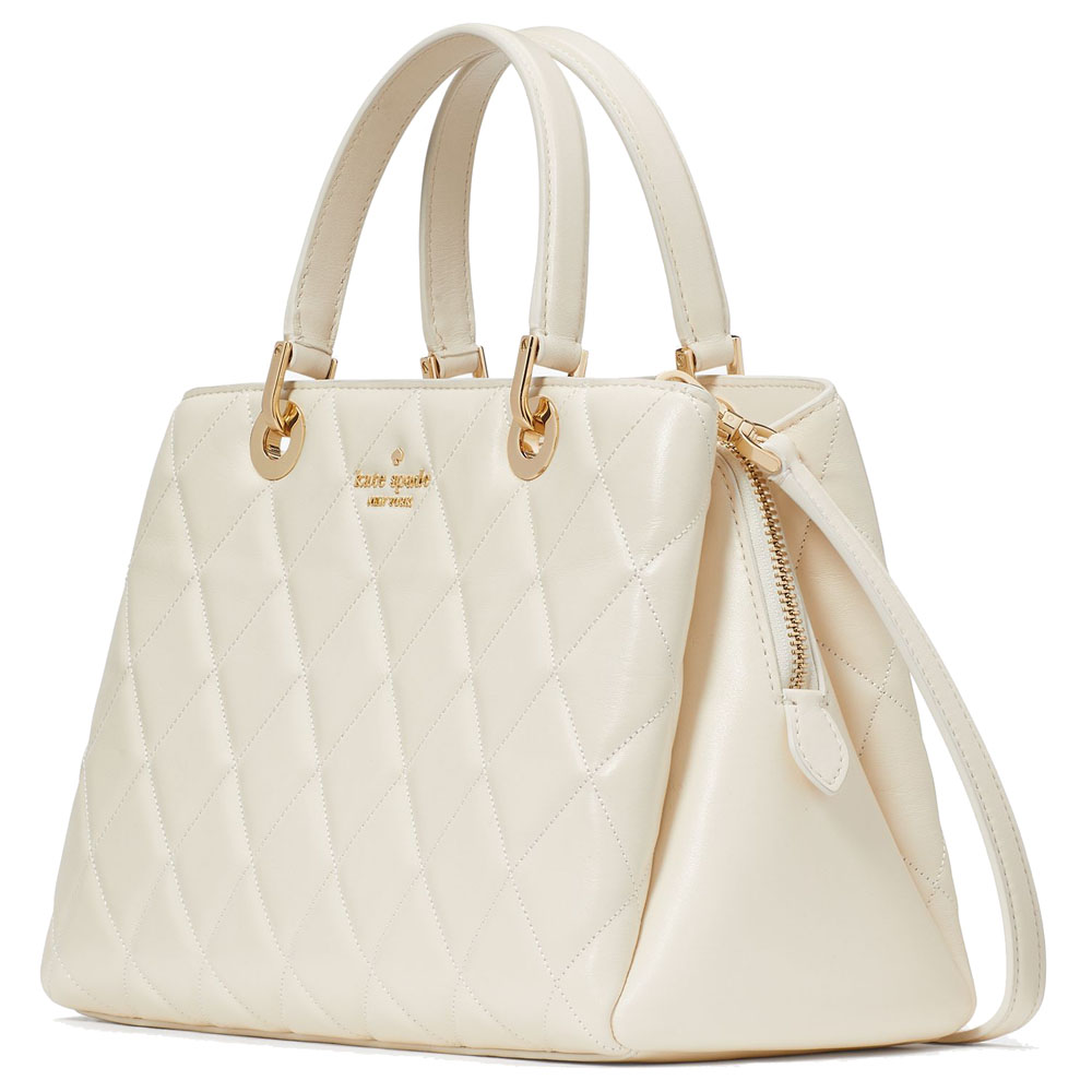 Kate Spade Crossbody Bag Sling Carey Smooth Quilted Sullivan Satchel Meringue # KH227