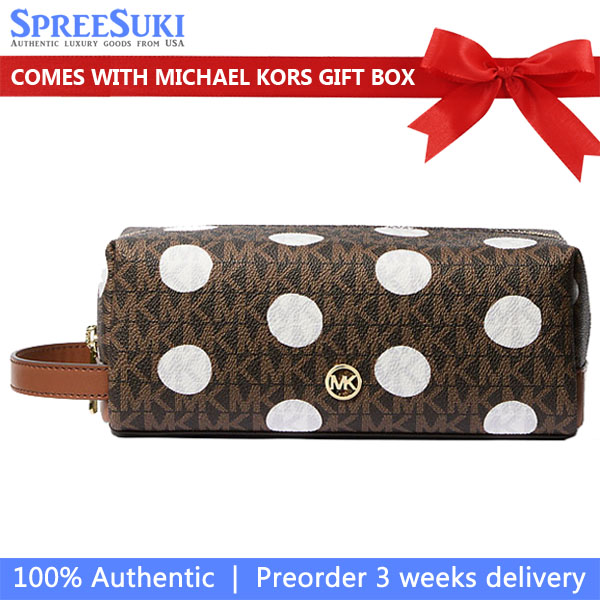 Michael Kors Jet Set Polka Dot Signature Logo Travenuel Kit Luggage # 35S5GTFN2N