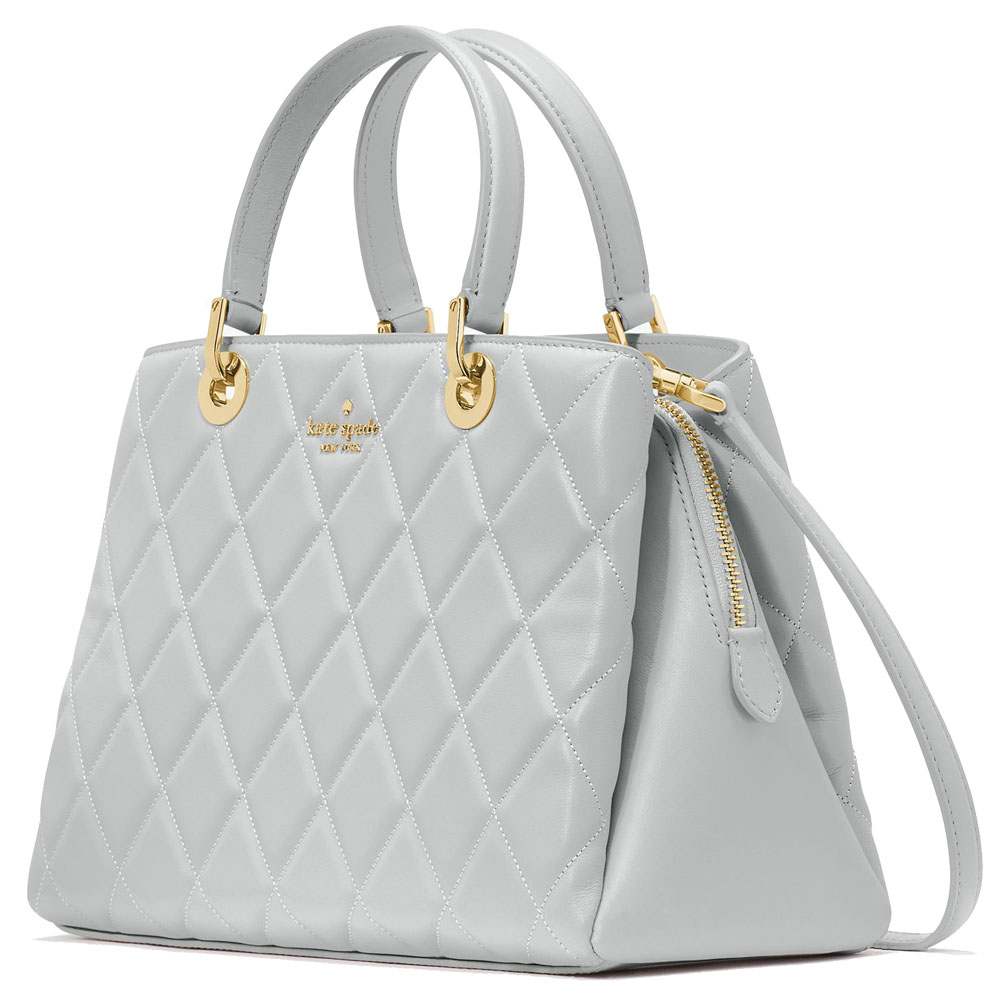 Kate Spade Crossbody Bag Sling Carey Smooth Quilted Sullivan Satchel Stone Path # KH227