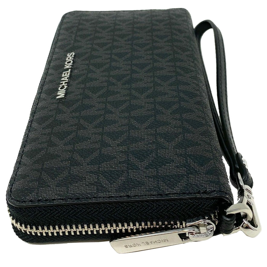 Michael Kors Jet Set Large Signature Logo Smartphone Wallet Black # 35F8STVW9B