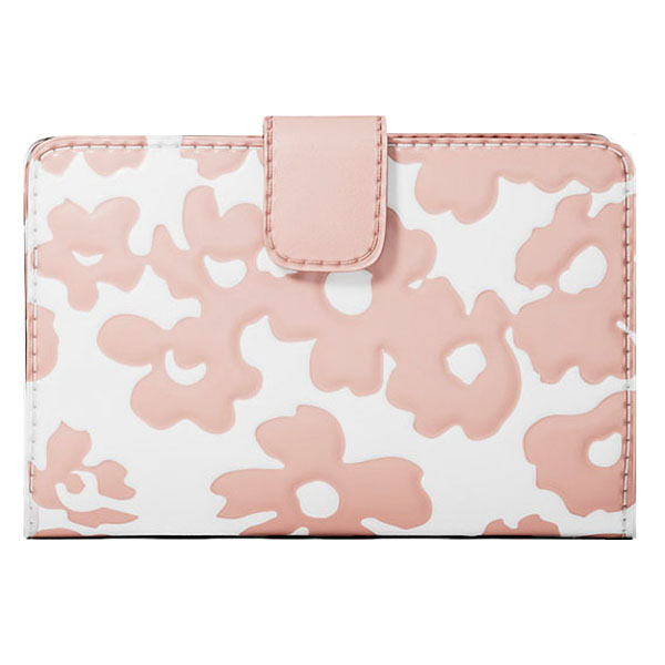 Michael Kors Jet Set Medium Floral Print Bi-Fold Wallet Powder Blush # 35S5GTVF6Y