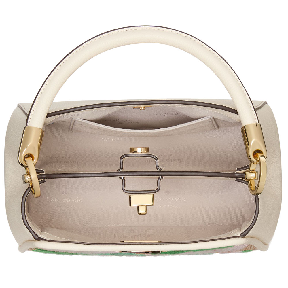 Kate Spade Phoebe Straw Small Top Handle Bag Natural Multi # KL045