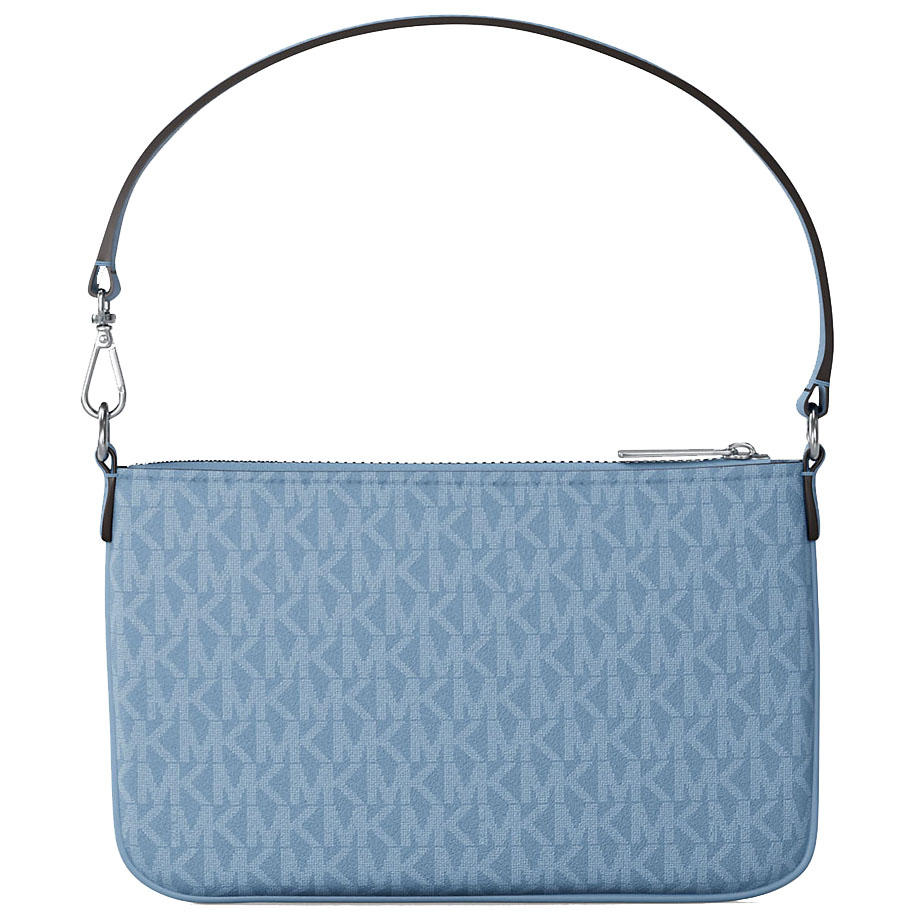 Michael Kors Jet Set Small Signature Logo Convertible Wristlet Light Sky # 35T5STVW5B