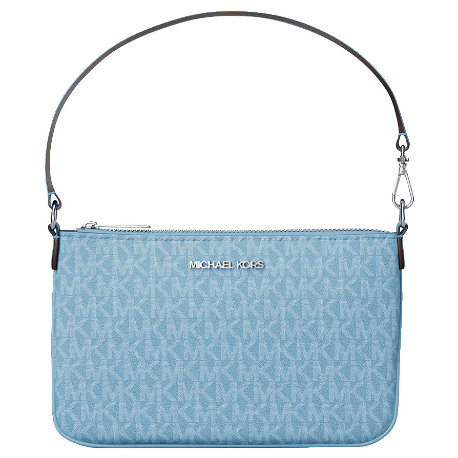 Michael Kors Jet Set Small Signature Logo Convertible Wristlet Light Sky # 35T5STVW5B