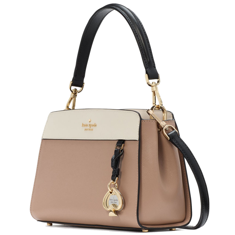 Kate Spade Madison Small Top Handle Satchel Toasted Hazelnut Multi # KK284