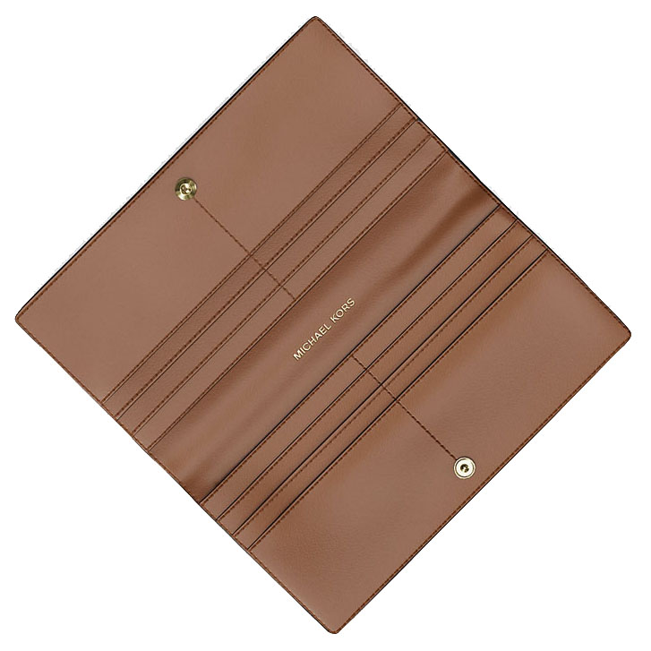 Michael Kors Reed Large Signature Logo Wallet Brown # 35F4G6RE3B