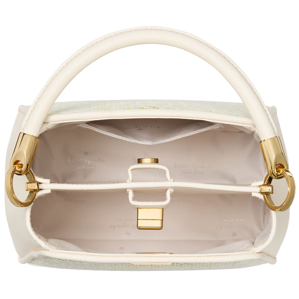 Kate Spade Phoebe Straw Small Top Handle Bag Lime Slushy Multi # KL046