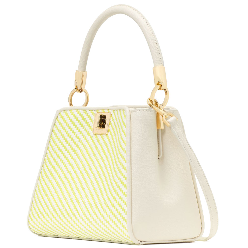 Kate Spade Phoebe Straw Small Top Handle Bag Lime Slushy Multi # KL046