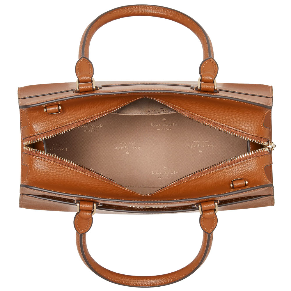 Kate Spade Crossbody Bag Sling Madison Saffiano Leather Medium Satchel Cavern Clay # KC436