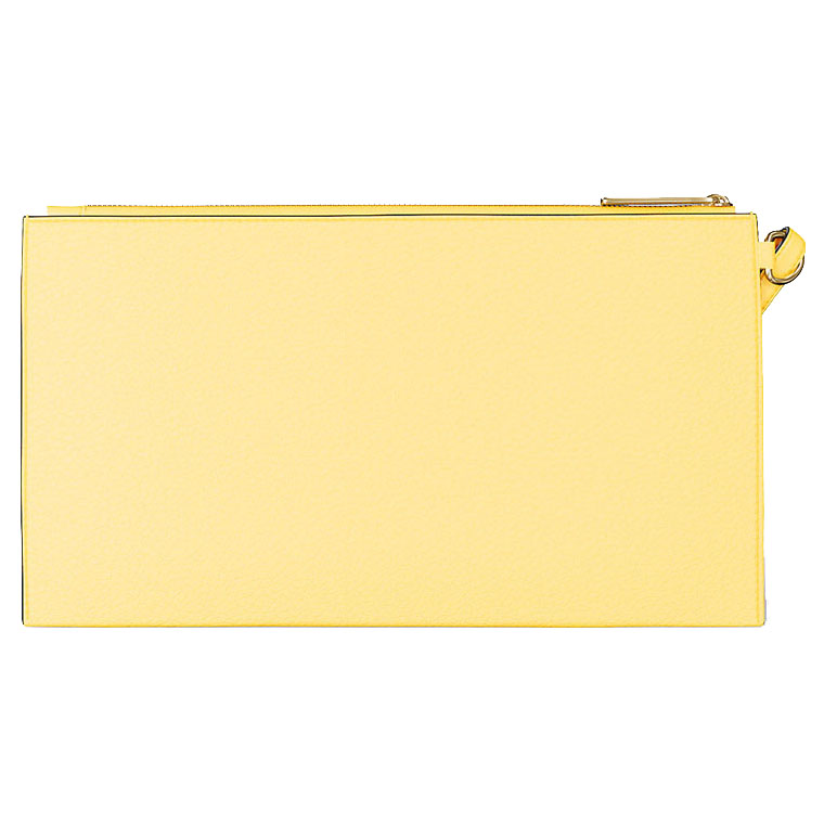 Michael Kors Jet Set Large Studded Pebbled Leather Wristlet Daisy Yellow # 35S5GTVW3I