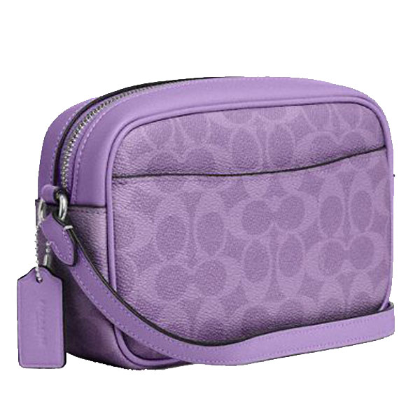Coach Mini Jamie Camera Bag In Signature Canvas Silver Iris # CY752
