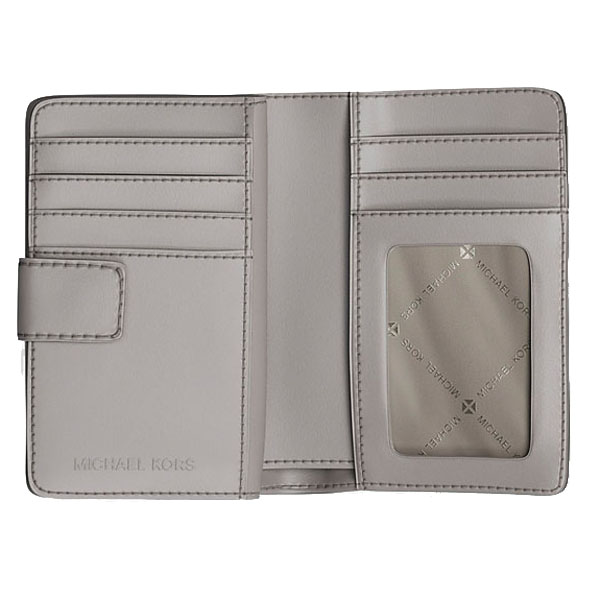 Michael Kors Jet Set Medium Signature Logo Bi-Fold Wallet Optic White # 35F3GTVF2V