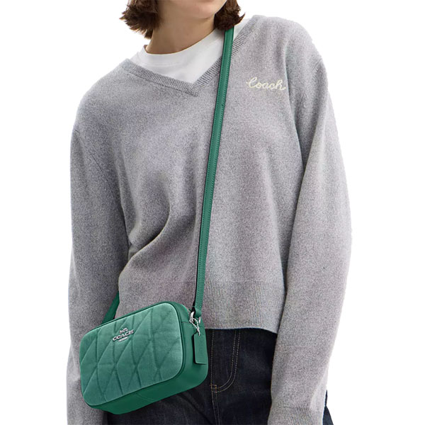 Coach Mini Jamie Camera Bag Silver Ivy Green # CBR08
