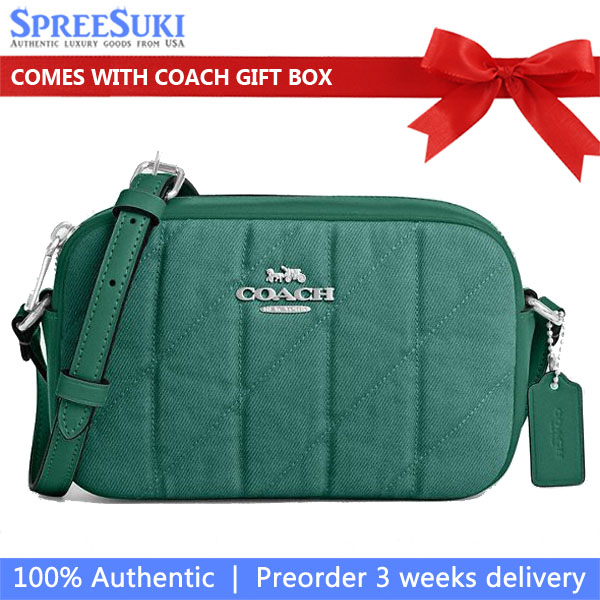 Coach Mini Jamie Camera Bag Silver Ivy Green # CBR08