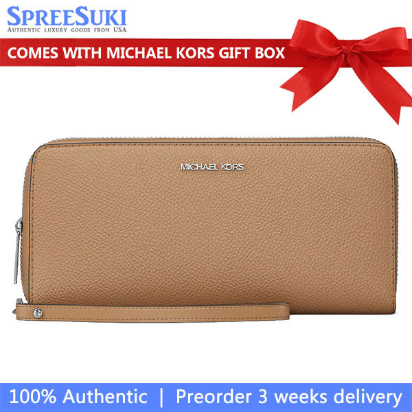 Michael Kors Large Pebbled Leather Continental Wallet Peanut # 35F7STVE7L