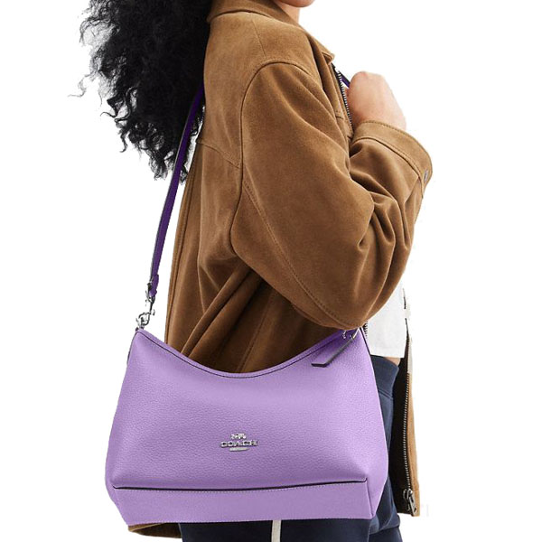 Coach Laurel Shoulder Bag Silver Iris # CR148